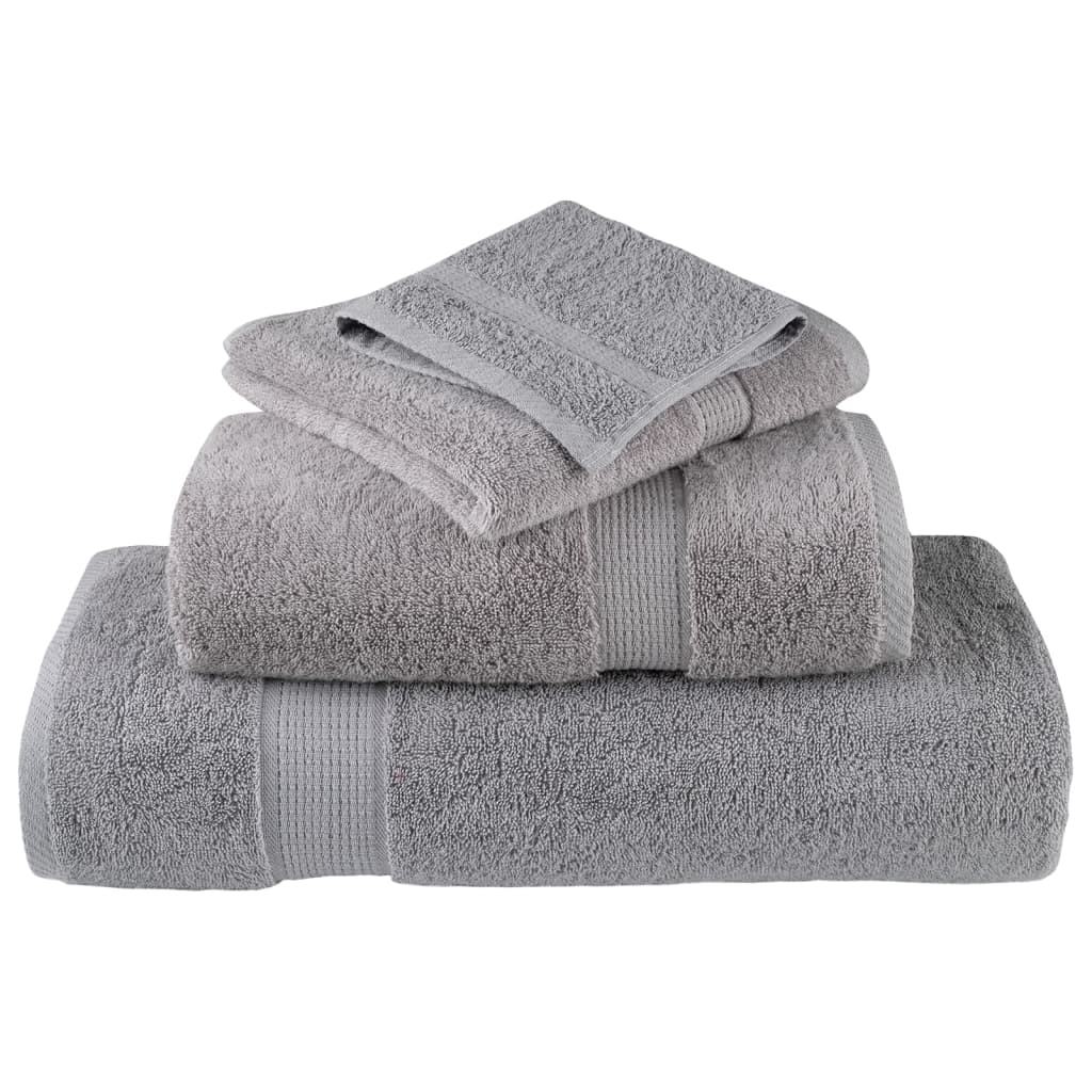 Premium vaskehåndklær SOLUND 4 stk grå 30x30 cm 600 g/m²