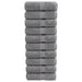 Premium vaskehåndklær SOLUND 10 stk grå 30x30 cm 600 g/m²