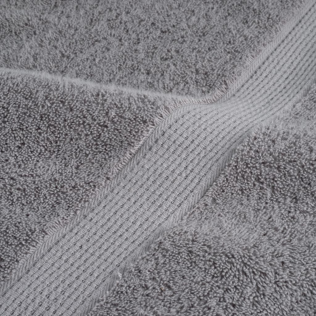 Premium gjestehåndklær SOLUND 2 stk grå 30x50 cm 600gsm