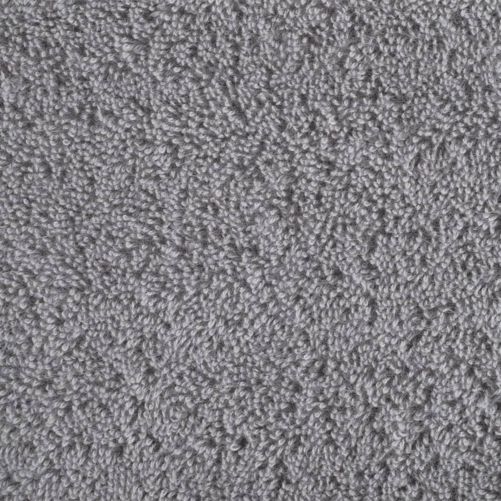 Premium gjestehåndklær SOLUND 10 stk grå 30x50 cm 600gsm