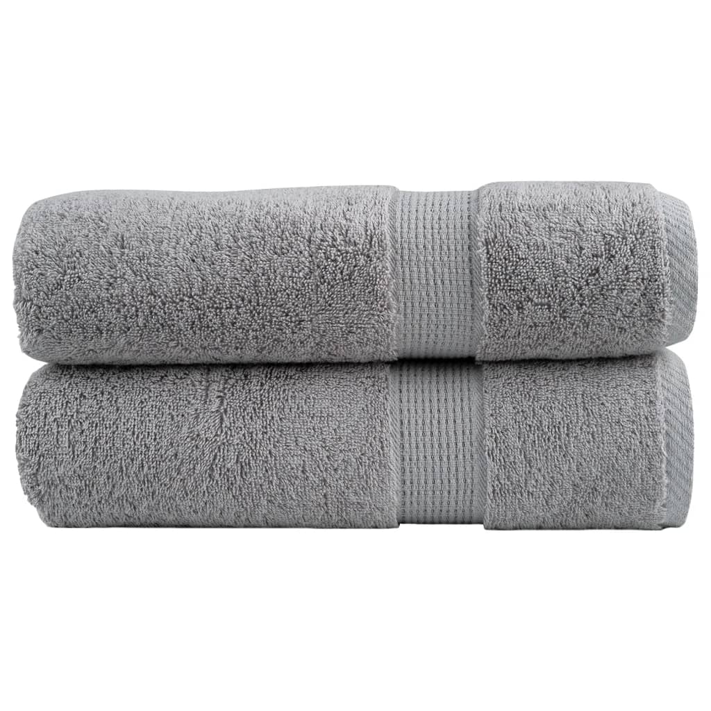 Premium badehåndklær SOLUND 2 stk grå 100x150 cm 600gsm