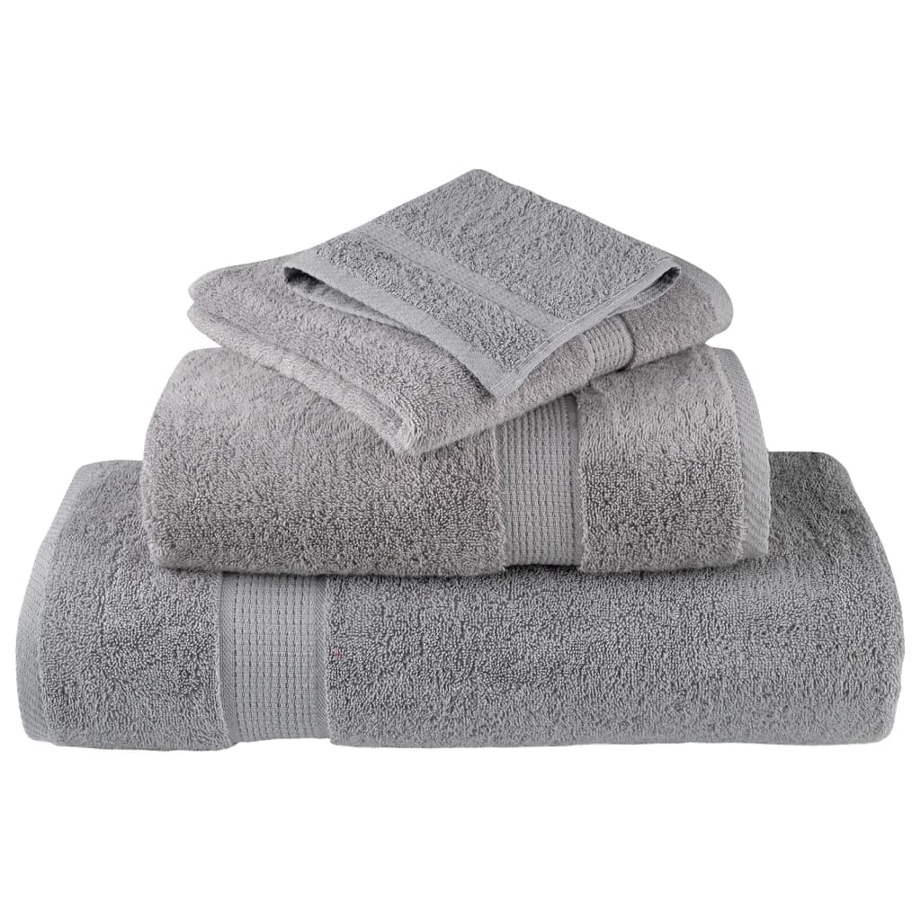 Premium badehåndklær SOLUND 2 stk grå 100x150 cm 600gsm