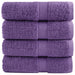 Premium vaskehåndklær SOLUND 4 stk lilla 30x30 cm 600 gsm