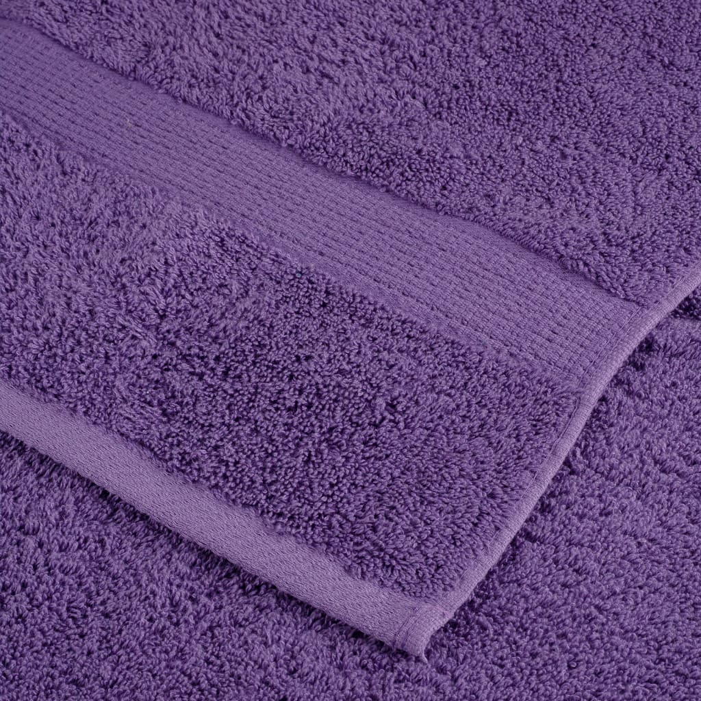 Premium vaskehåndklær SOLUND 10 stk lilla 30x30 cm 600 gsm