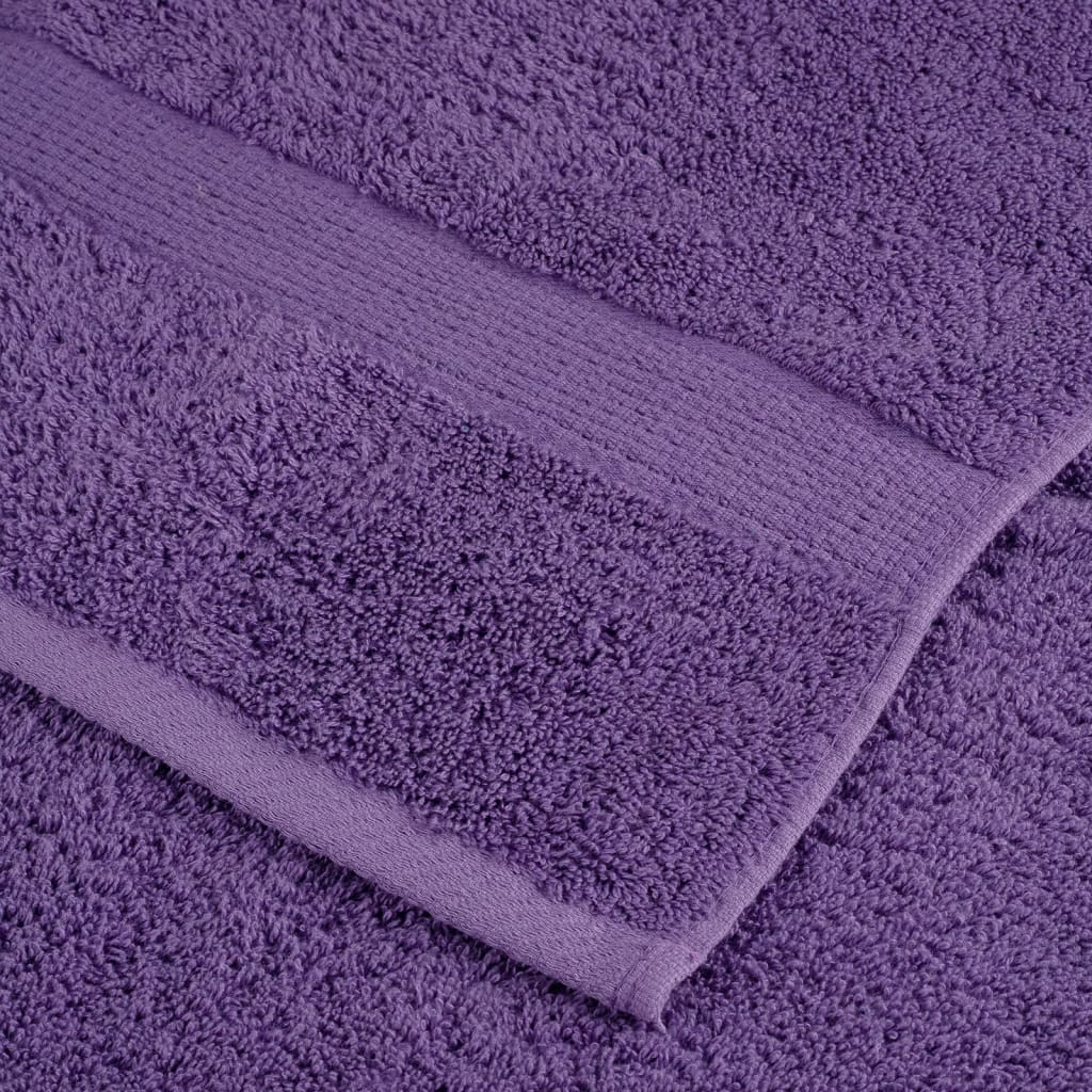 Premium gjestehåndklær SOLUND 4 stk lilla 30x50 cm 600 g/m2