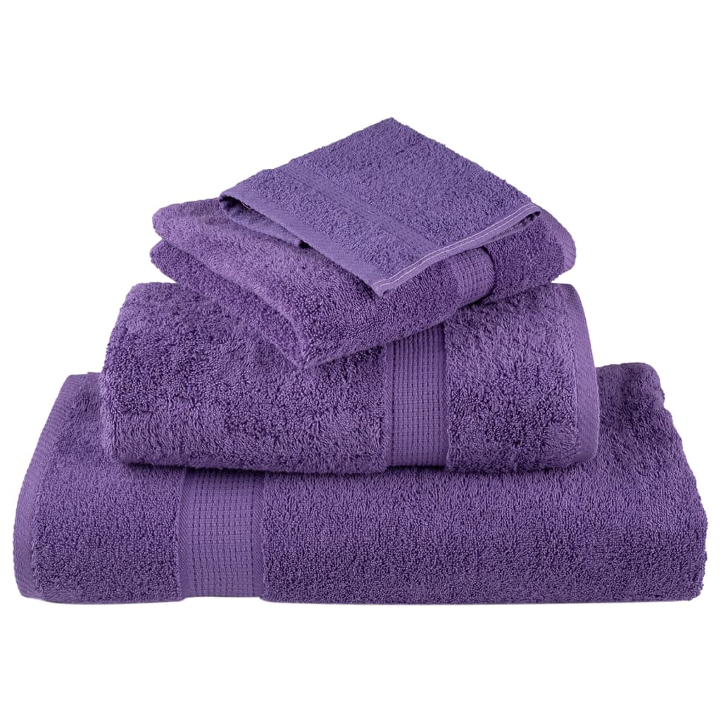 Premium gjestehåndklær SOLUND 10 stk lilla 30x50 cm 600 g/m2
