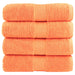 Premium vaskehåndklær SOLUND 4 stk oransje 30x30 cm 600 gsm