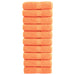 Premium gjestehåndklær SOLUND 10 stk oransje 30x50cm 600 g/m2