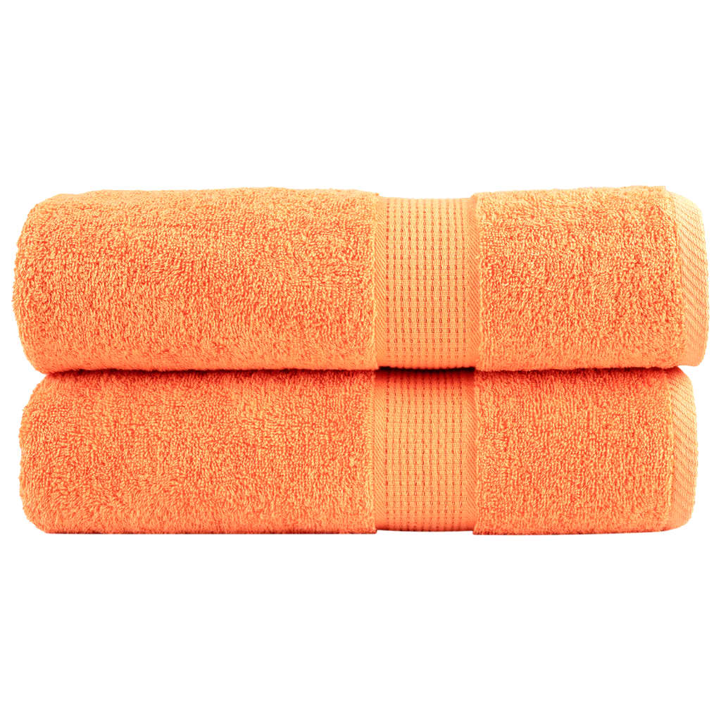Premium dusjhåndklær SOLUND 2 stk oransje 70x140cm 600g/m2