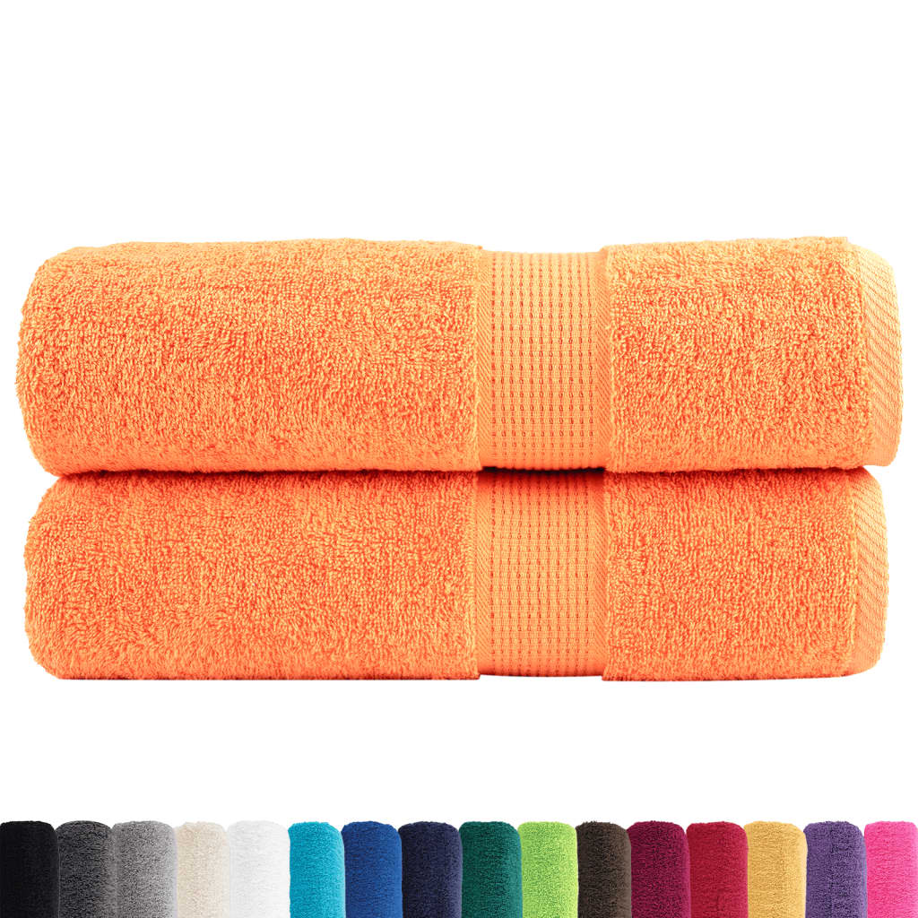 Premium dusjhåndklær SOLUND 2 stk oransje 70x140cm 600g/m2
