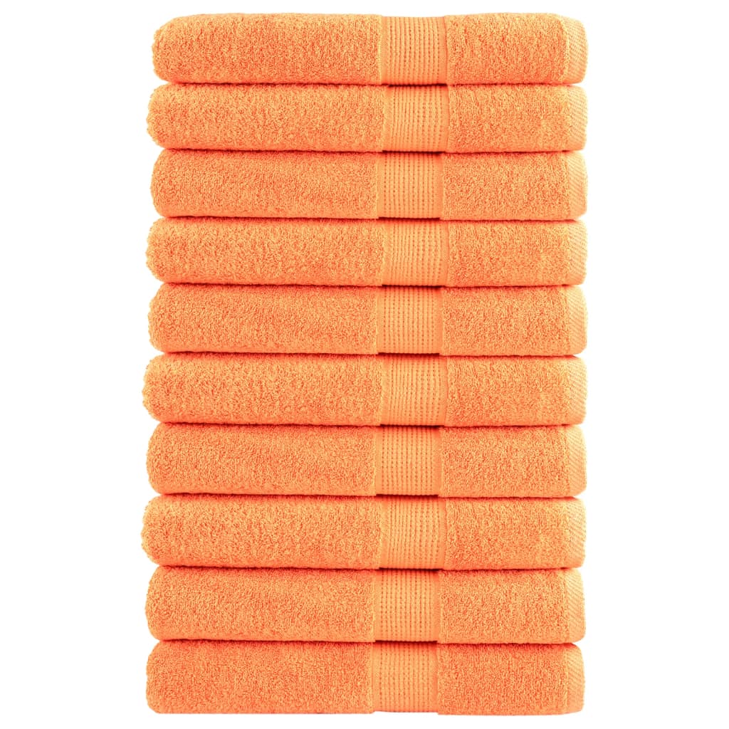 Premium håndklær SOLUND 10 stk oransje 80x200 cm 600 g/m2