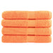 Premium håndklær SOLUND 4 stk oransje 100x200 cm 600 g/m2