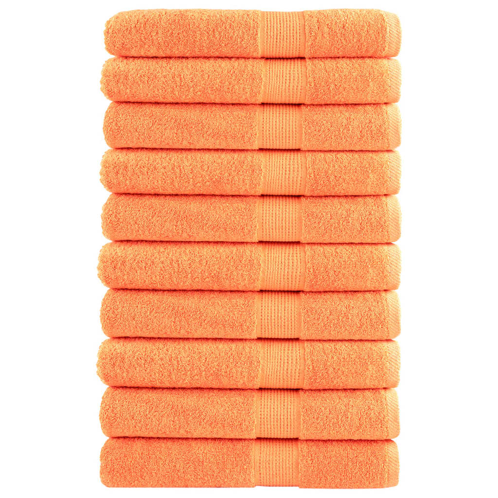 Premium håndklær SOLUND 10 stk oransje 100x200cm 600 g/m2