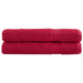Premium håndklær SOLUND 2 stk rød 80x200 cm 600 g/m2