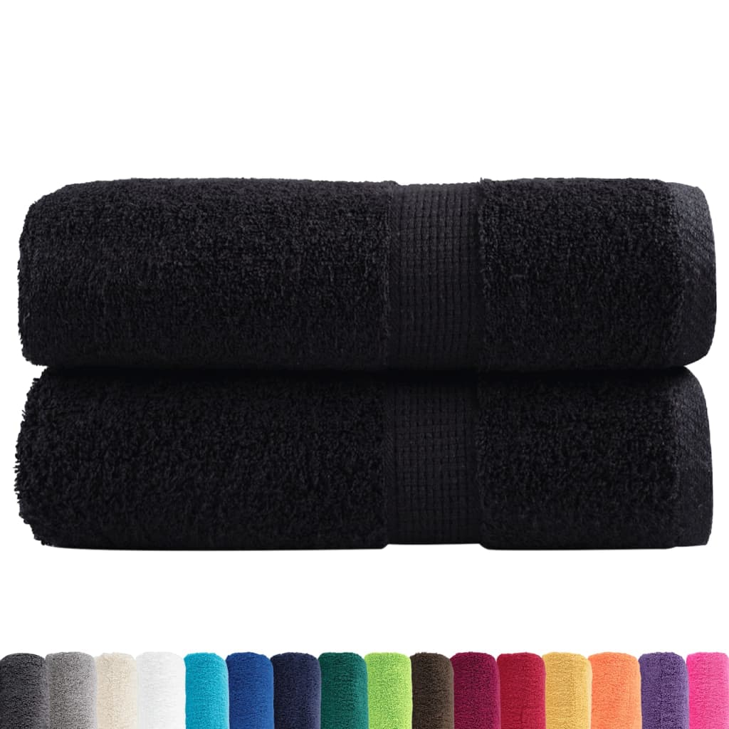 Premium vaskehåndklær SOLUND 2 stk svart 30x30 cm 600 gsm