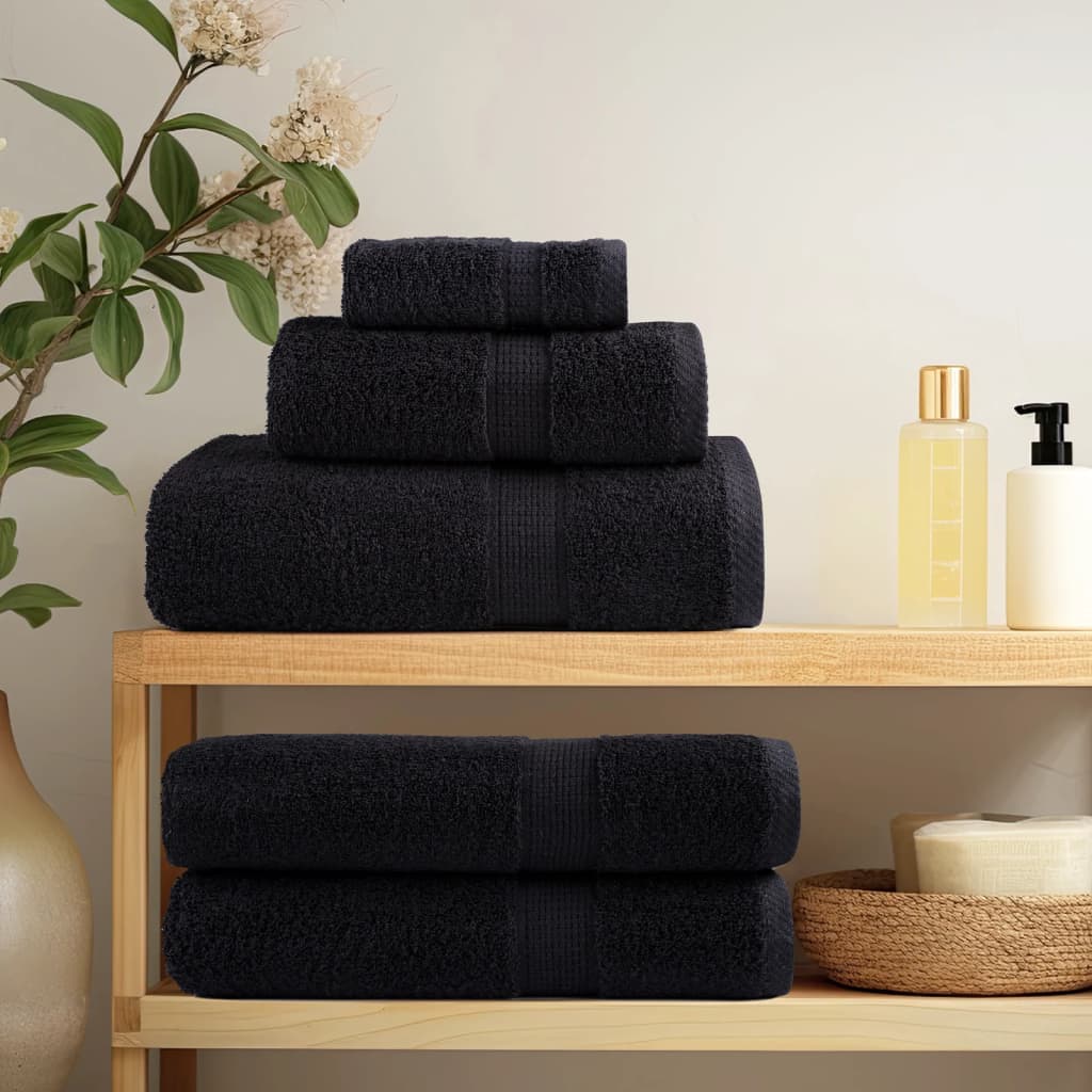 Premium vaskehåndklær SOLUND 2 stk svart 30x30 cm 600 gsm