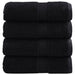 Premium vaskehåndklær SOLUND 4 stk svart 30x30 cm 600 gsm