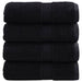 Premium gjestehåndklær SOLUND 4 stk svart 30x50 cm 600 g/m2