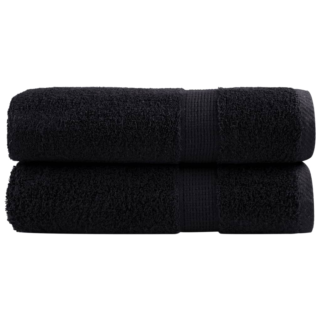 Premium dusjhåndklær SOLUND 2 stk svart 70x140cm 600g/m2