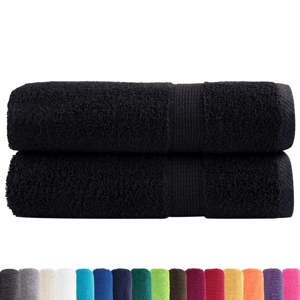 Premium dusjhåndklær SOLUND 2 stk svart 70x140cm 600g/m2