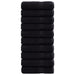 Premium dusjhåndklær SOLUND 10 stk svart 70x140 cm 600 g/m2
