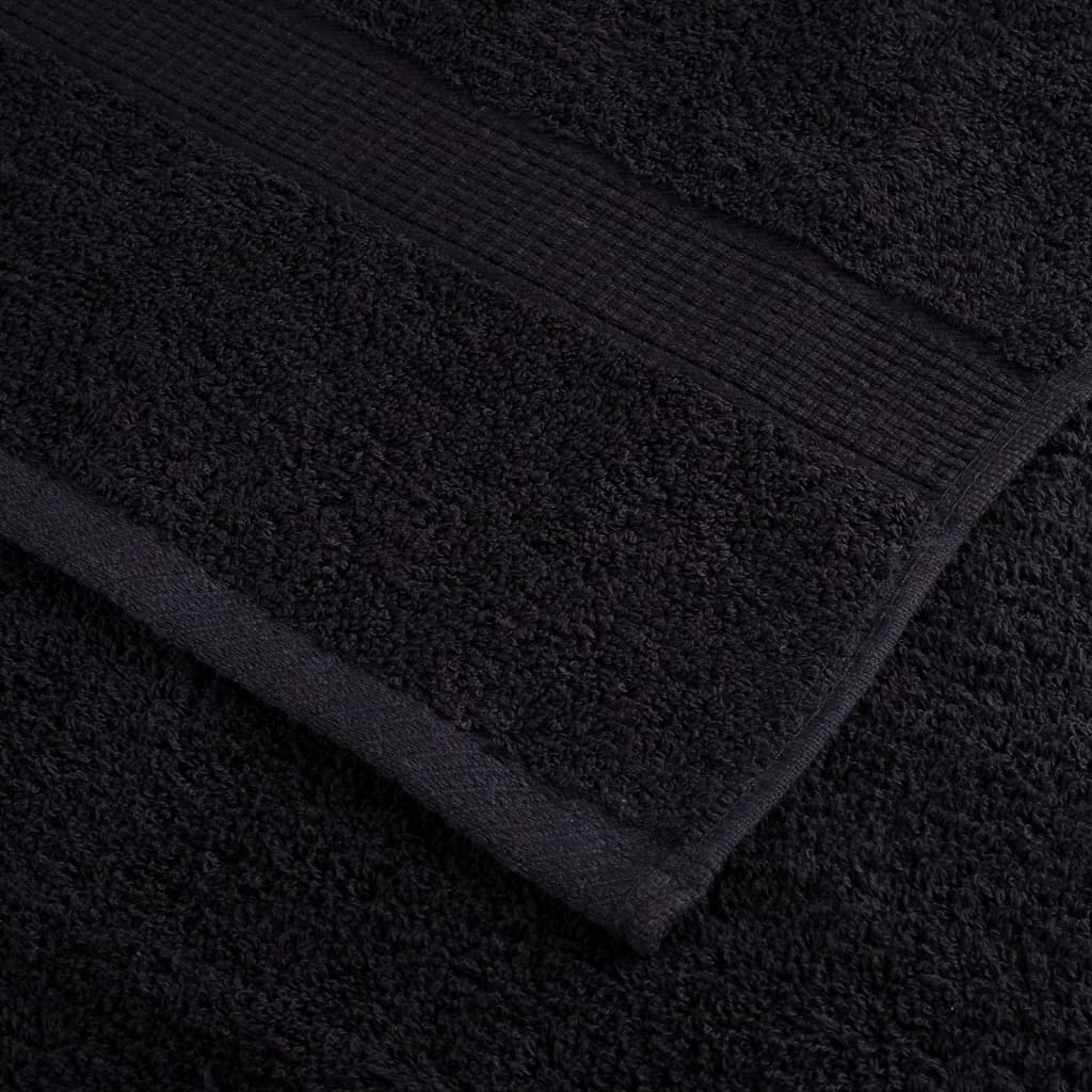 Premium håndklær SOLUND 2 stk svart 80x200 cm 600 g/m2