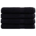 Premium håndklær SOLUND 4 stk svart 80x200 cm 600 g/m2