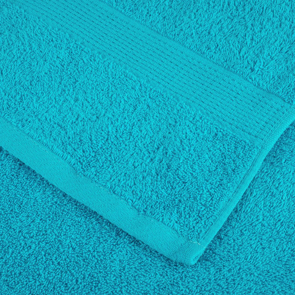 Premium gjestehåndklær SOLUND 4 stk turkis 30x50 cm 600 g/m2