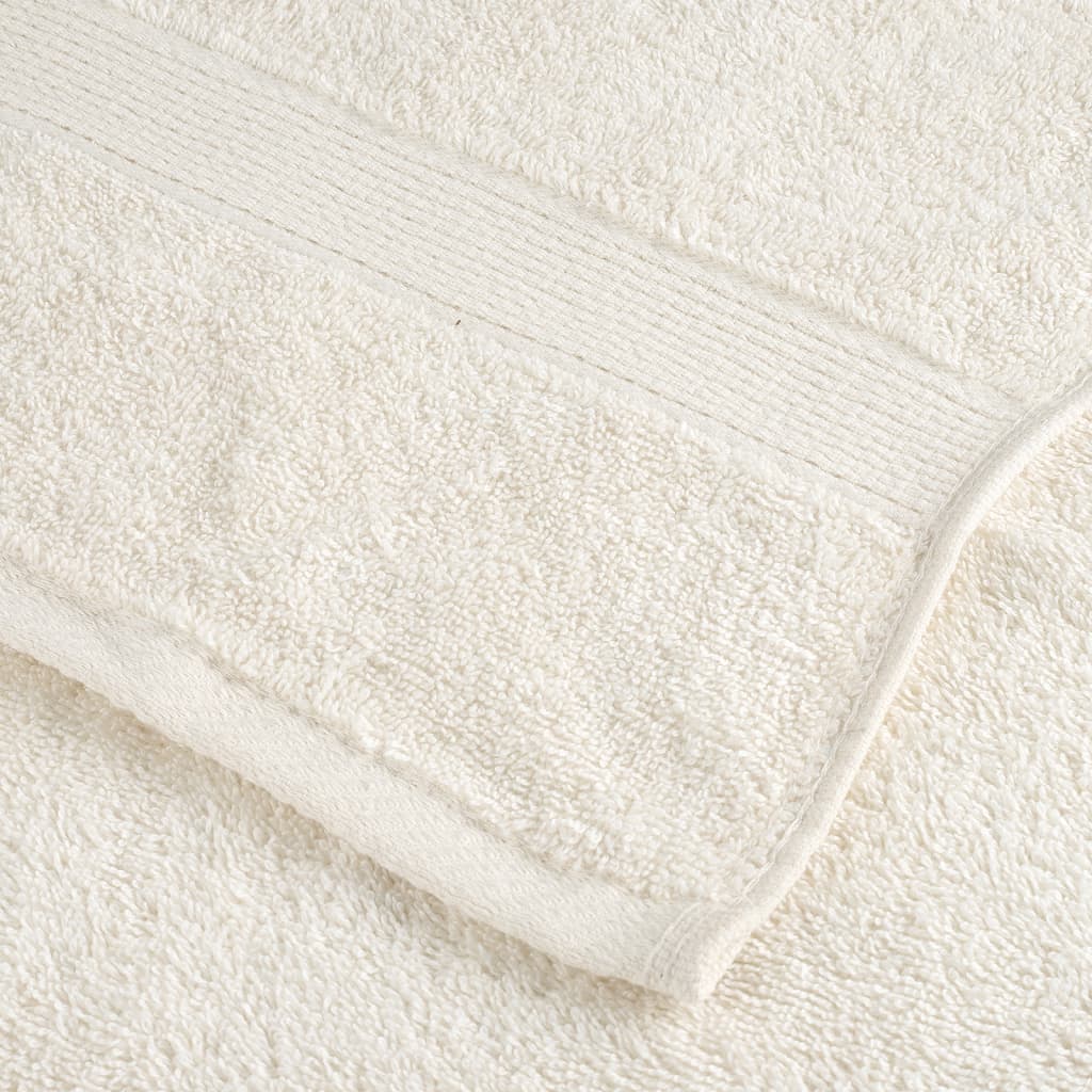 Premium vaskehåndklær SOLUND 10 stk kremfargede 30x30 cm 600 gsm