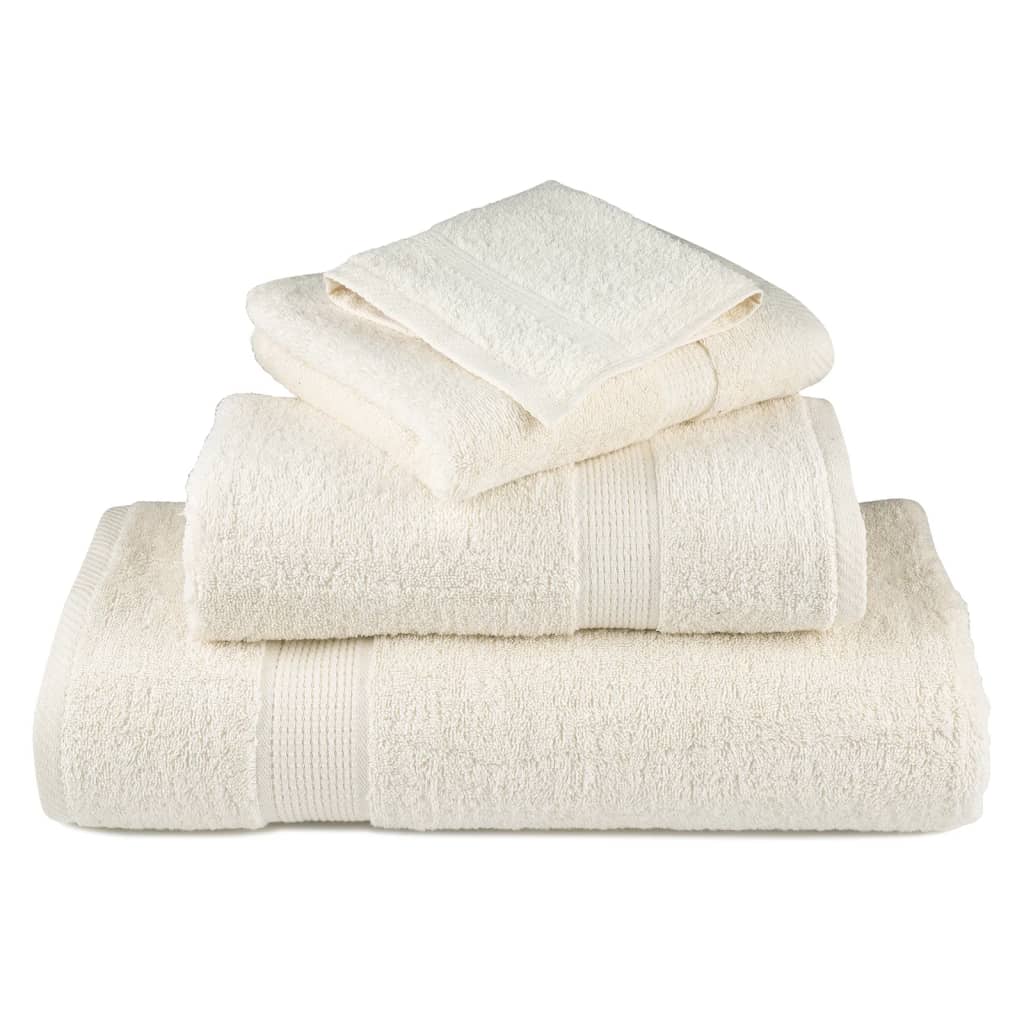 Premium gjestehåndklærb SOLUND 4 stk krem 30x50cm 600 g/m2