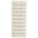 Premium gjestehåndklær SOLUND 10 stk krem 30x50 cm 600 g/m2