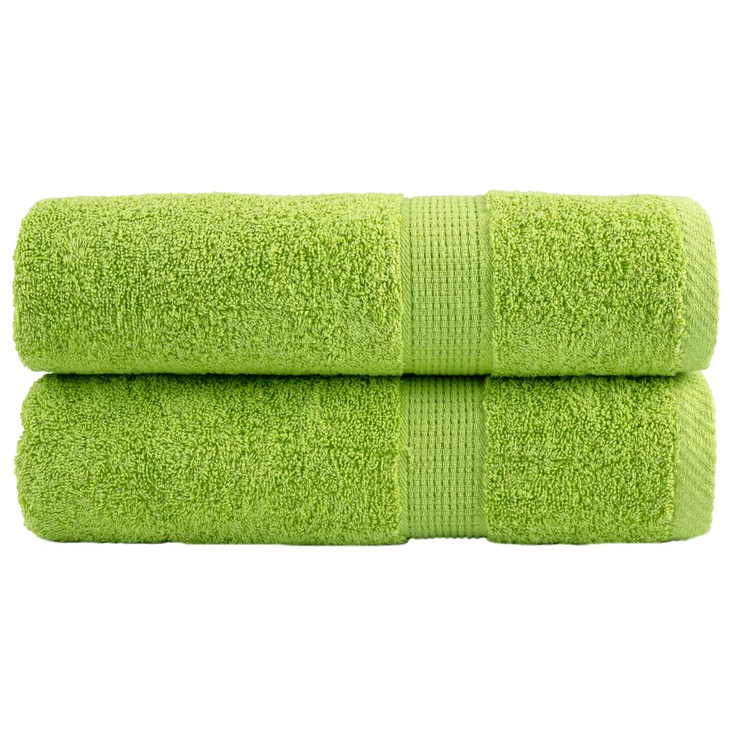 Premium håndklær SOLUND 2 stk eplegrønn 50x100cm 600 g/m2
