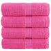 Premium vaskehåndklær SOLUND 4 stk rosa 30x30 cm 600 gsm