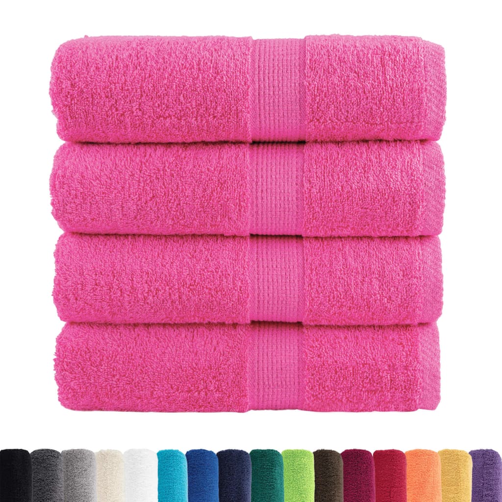 Premium vaskehåndklær SOLUND 4 stk rosa 30x30 cm 600 gsm