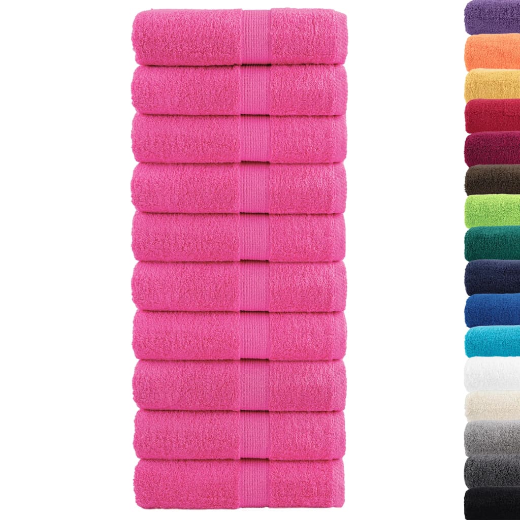 Premium vaskehåndklær SOLUND 10 stk rosa 30x30 cm 600 gsm