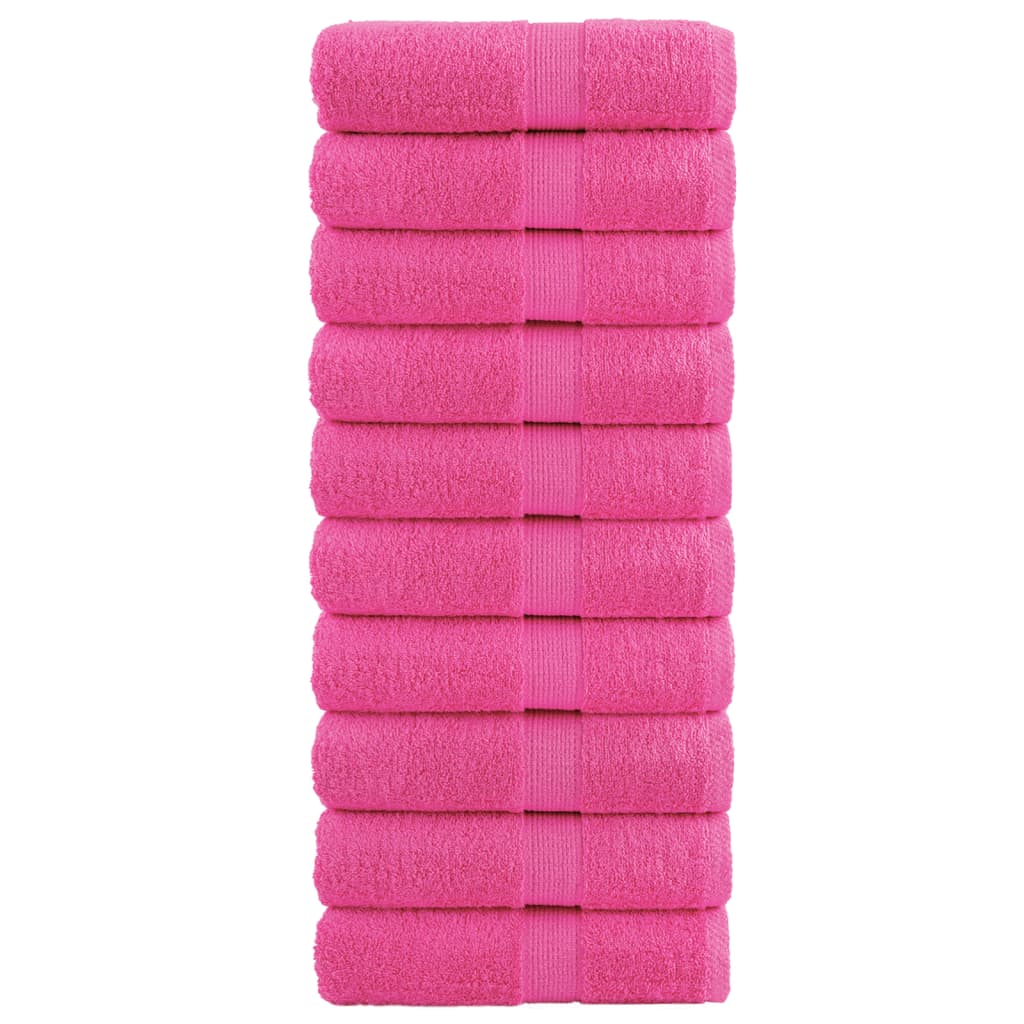 Premium gjestehåndklær SOLUND 10 stk rose 30x50cm 600 g/m2