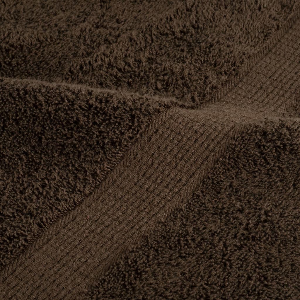 Premium håndklesett 12 deler SOLUND brun 600 g/m2