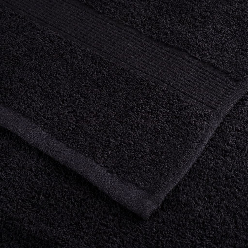 Premium håndklesett 12 deler SOLUND svart 600 g/m2
