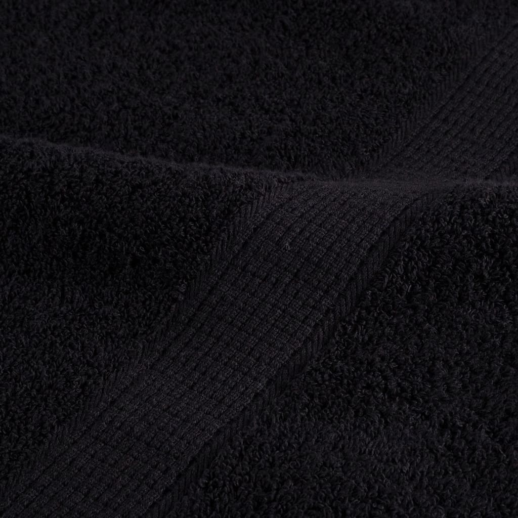 Premium håndklesett 12 deler SOLUND svart 600 g/m2