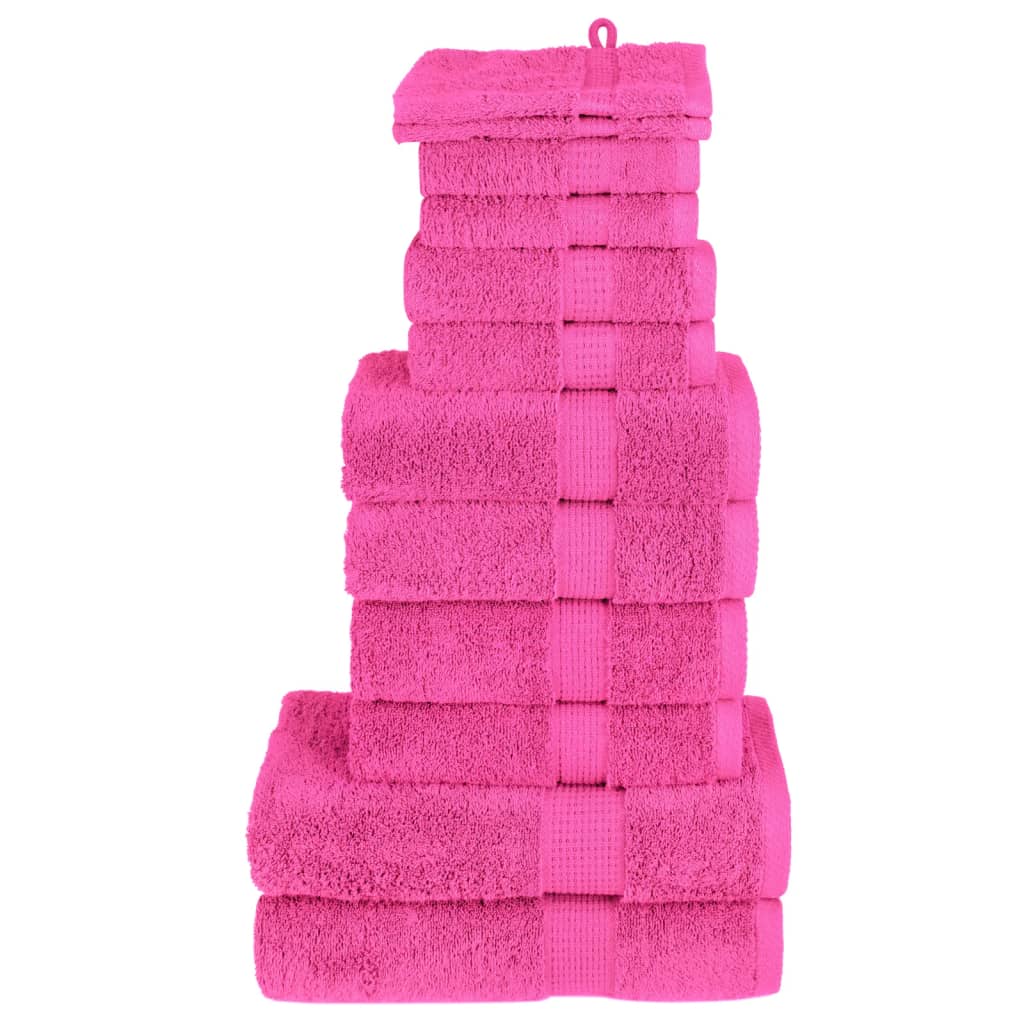 Premium håndklesett 12 deler SOLUND rose 600 g/m2