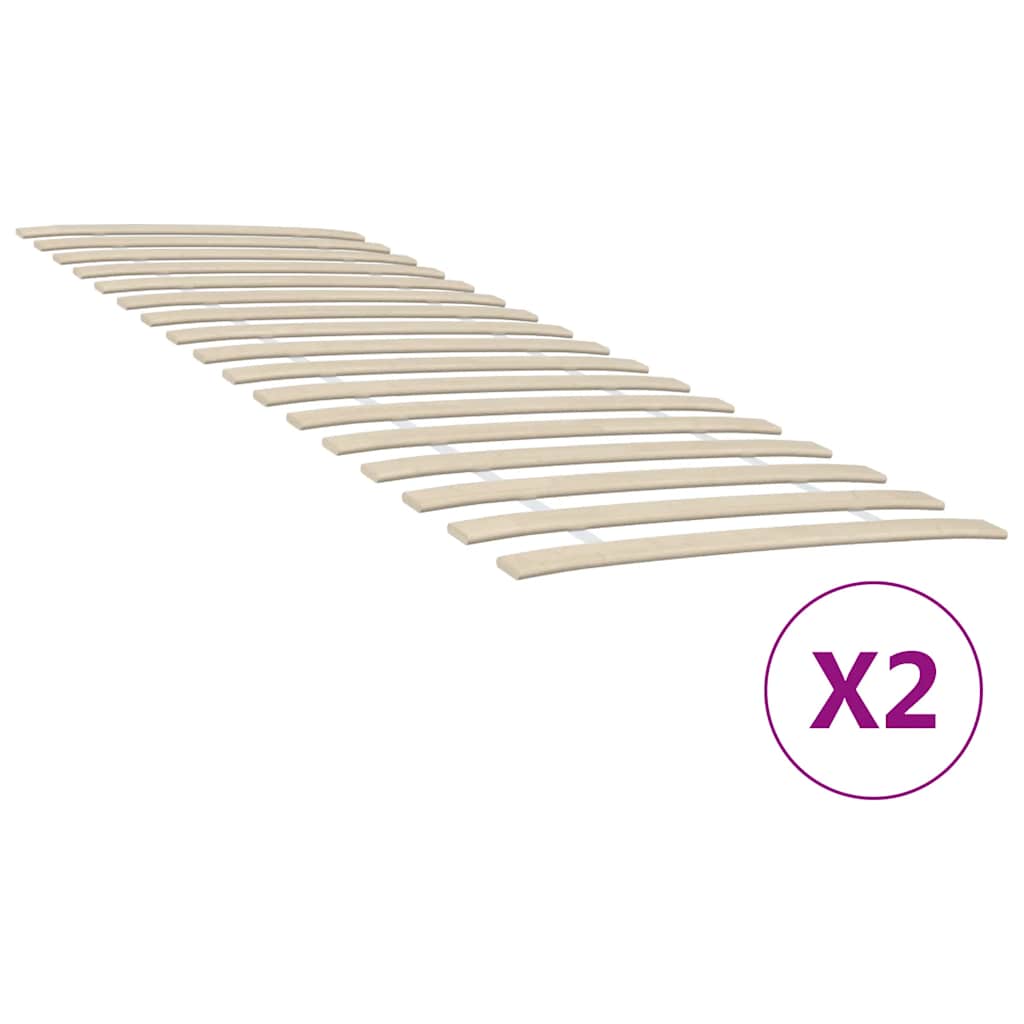 Sengebunnsutskiftning med 34 lameller 2 stk 80x200 cm