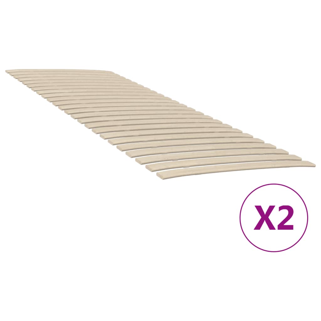 Sengebunnsutskiftning med 48 lameller 2 stk 70x200 cm