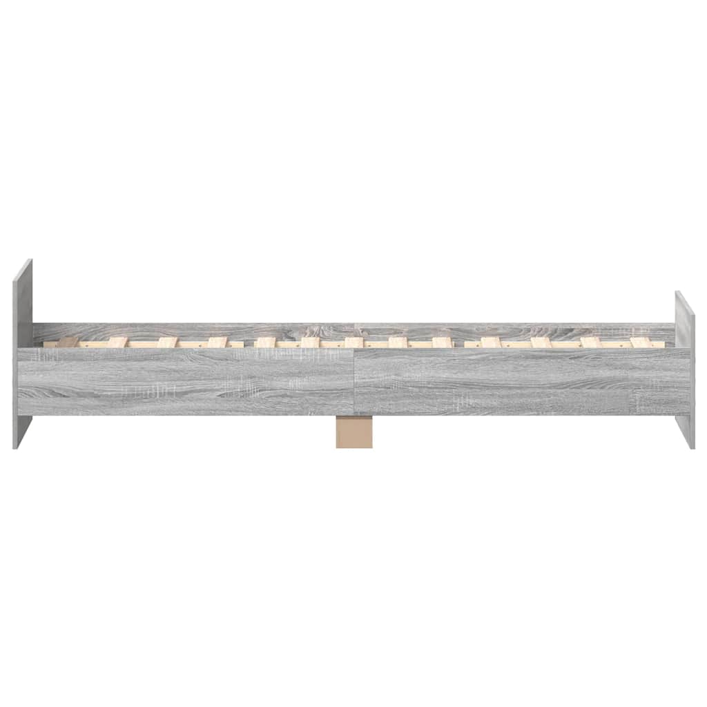 Sengeramme grå sonoma 100x200 cm konstruert tre