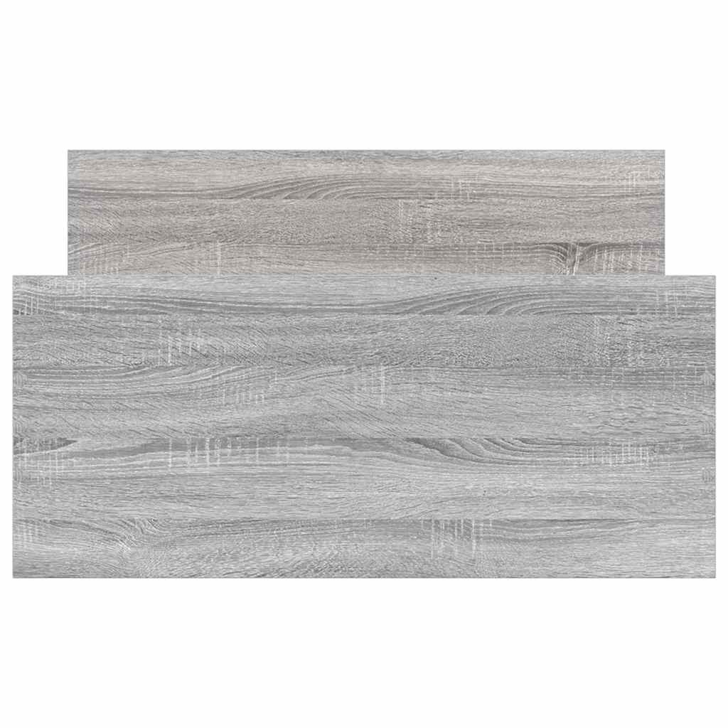 Sengeramme grå sonoma 75x190 cm konstruert tre