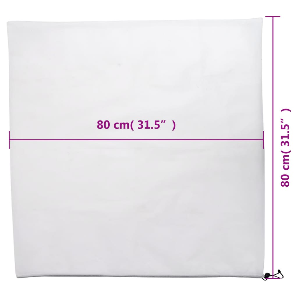 Plantefleecetrekk med snor 4 stk 70 g/m² 0,8x0,8 m