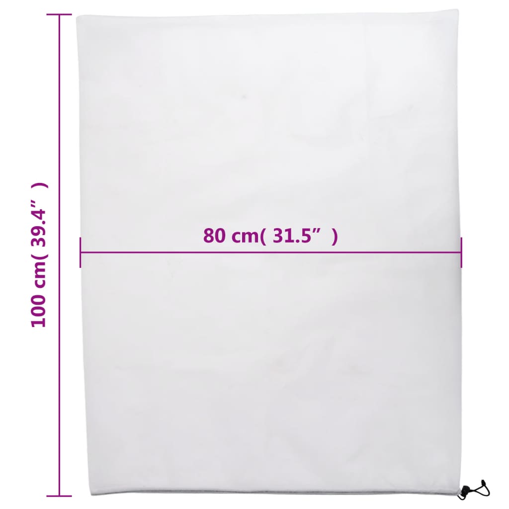 Plantefleecetrekk med snor 4 stk 70 g/m² 0,8x1 m