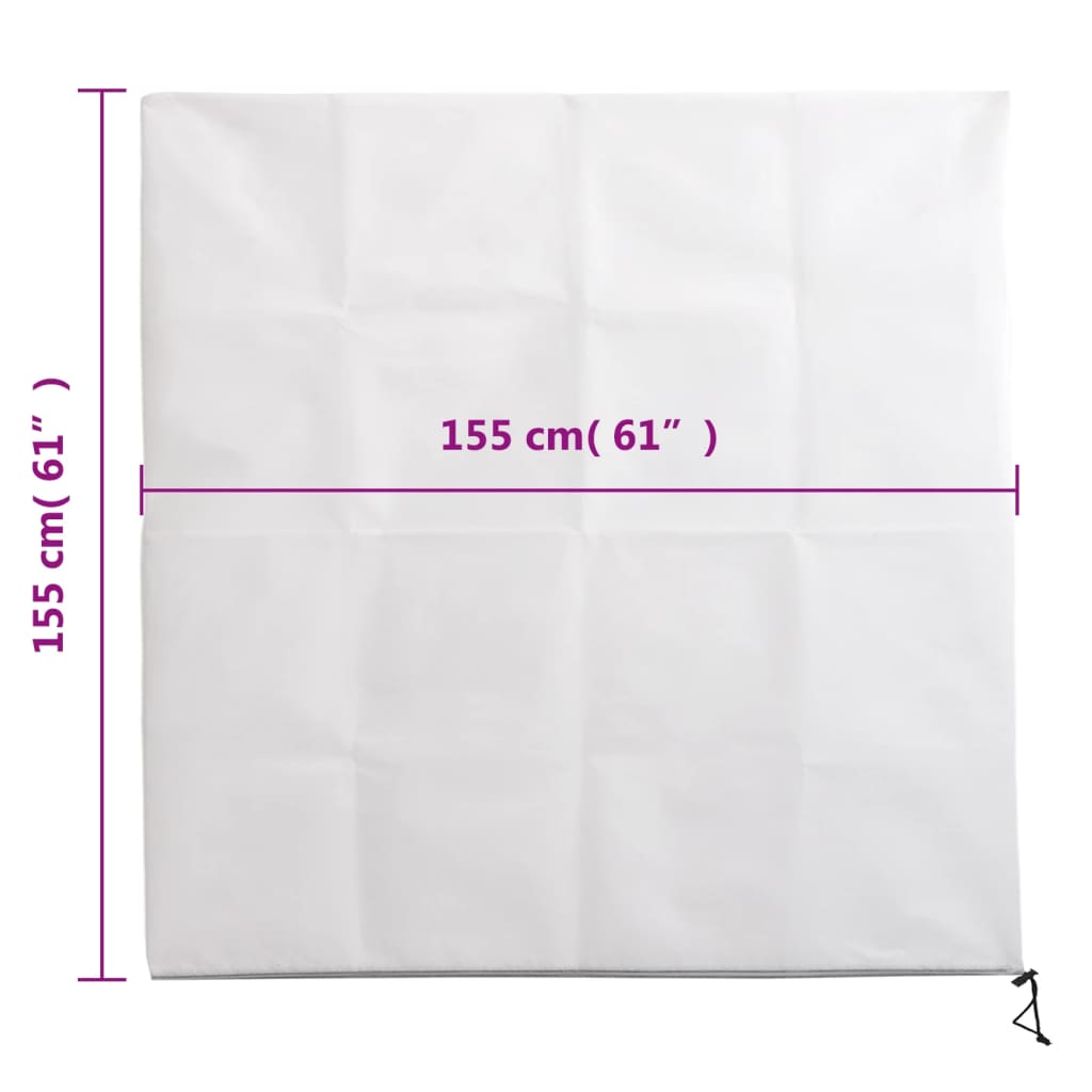Plantefleecetrekk med glidelås 2 stk 70 g/m² 1,55x1,55 m