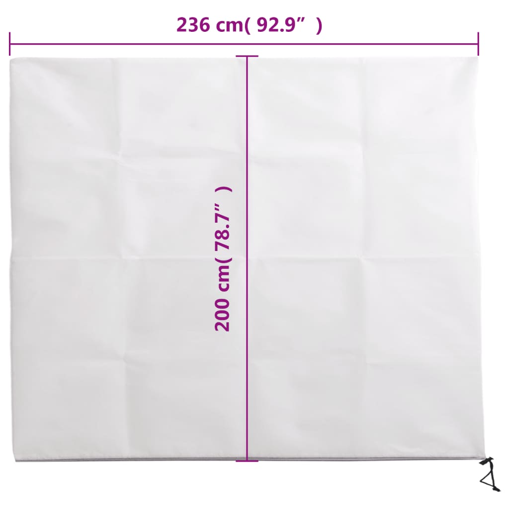 Plantefleecetrekk med glidelås 70 g/m² 2,36x2 m