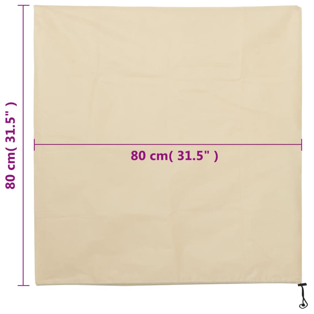 Plantefleecetrekk med snor 4 stk 70 g/m² 0,8x0,8 m