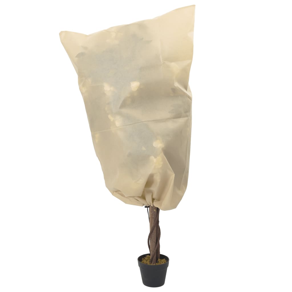 Plantefleecetrekk med snor 4 stk 70 g/m² 0,8x1 m